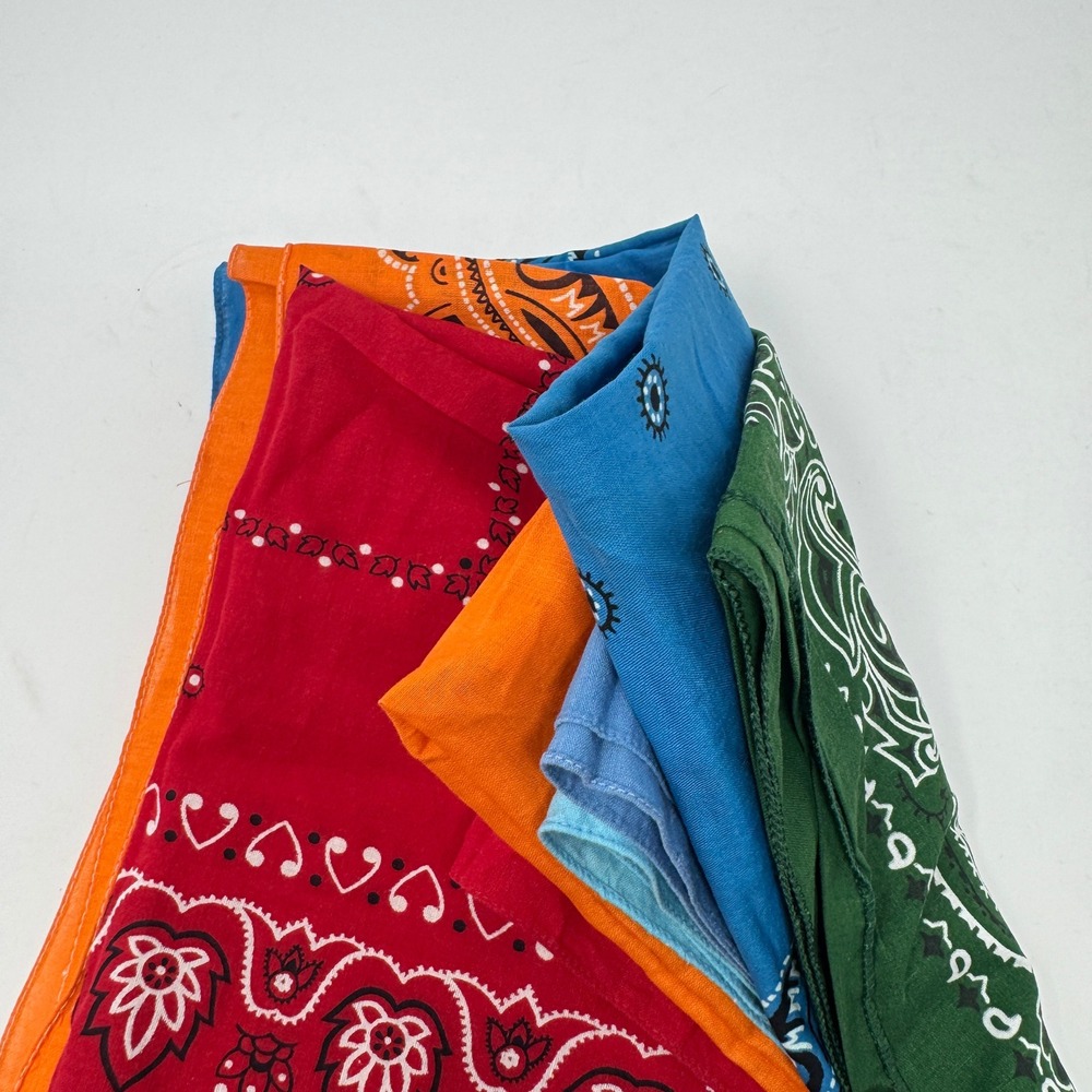 Vintage Hav-A-Hank Mens Bandana Lot OS Multi Preowned Cotton Paisley USA Made
